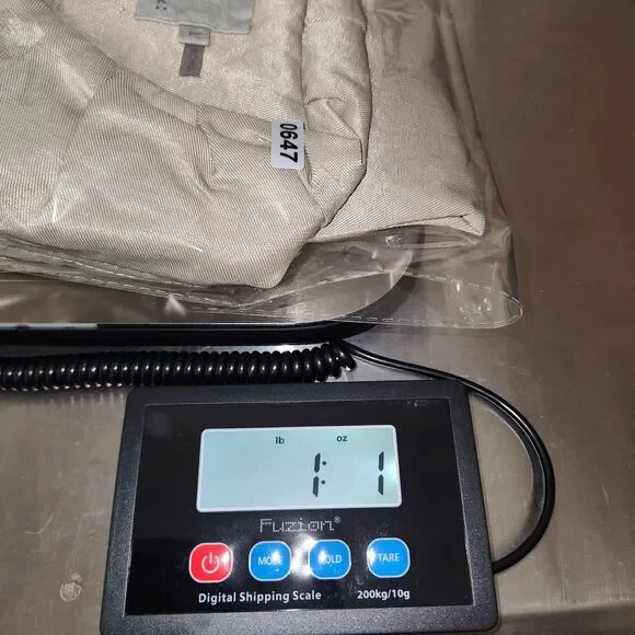 Anthropologie RYU Pearl Taupe Tan Baby Doll Swing Coat LARGE - Picture 10 of 10